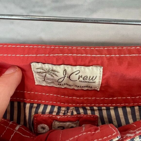 J.Crew Men's Striped Swim Trunks Blue Size 34 Beach Summer Shorts - Picture 4 of 7